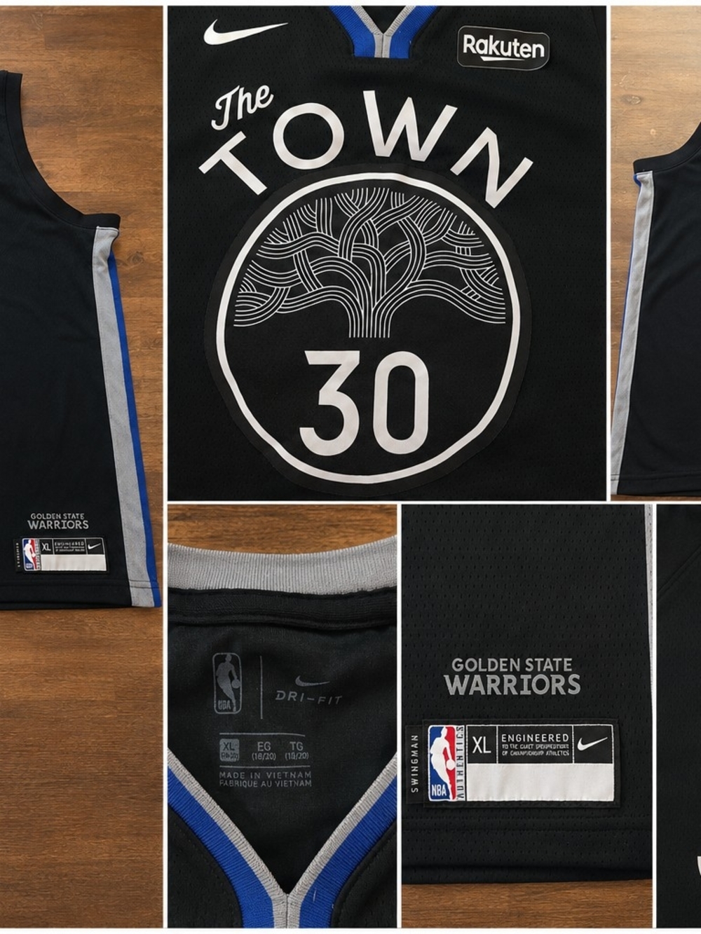 Nike Golden State Warriors "The Town" #30 Black Jersey